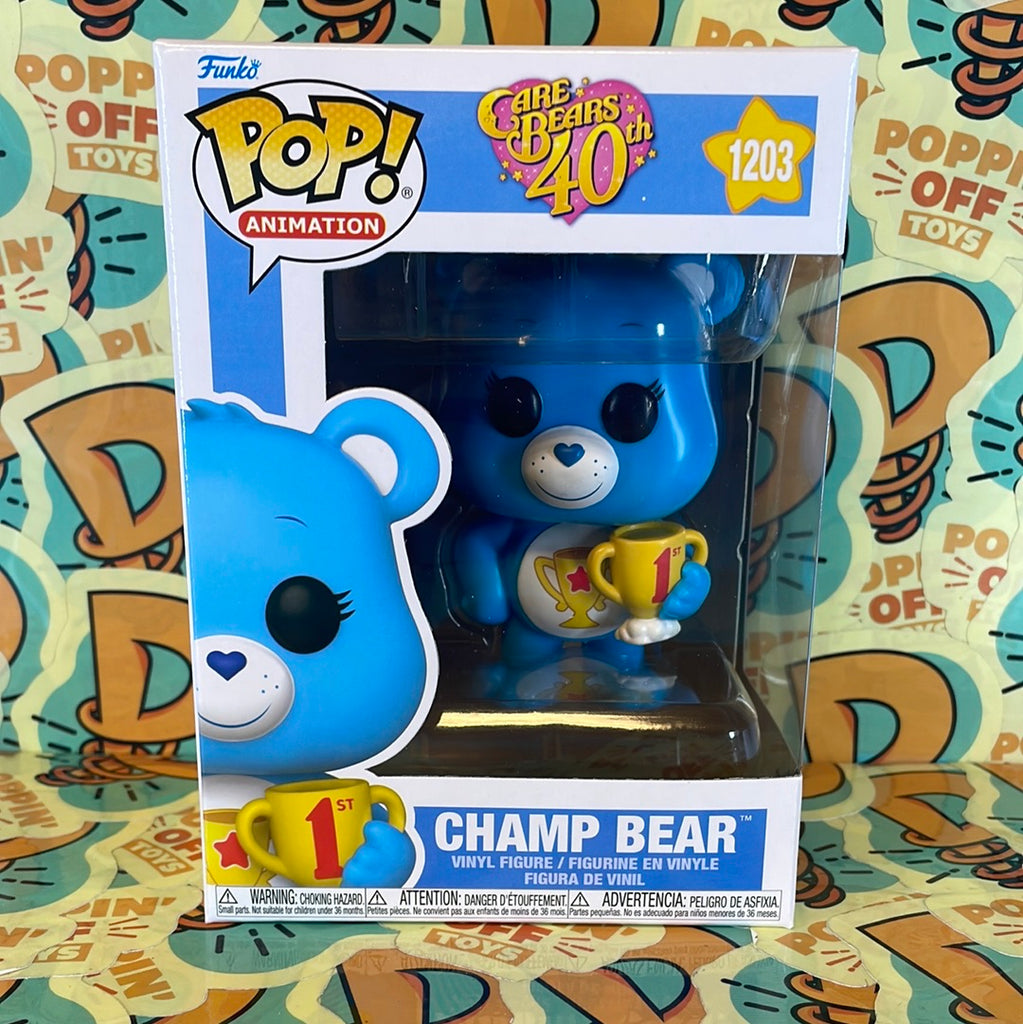Pop! Animation: Care Bears 40th -Champ Bear 1203 – Poppin' Off Toys