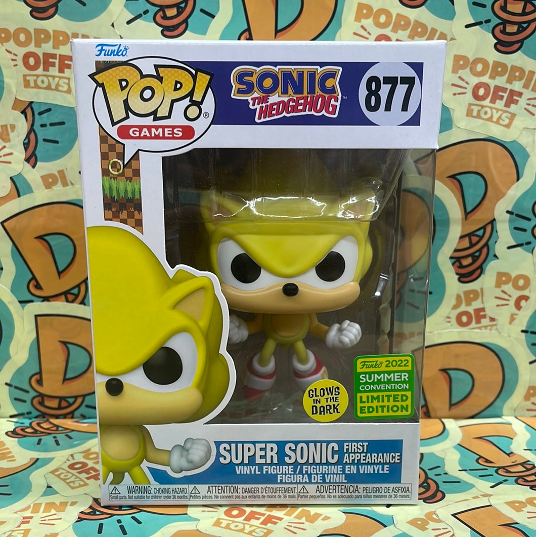 Pop! Games: Sonic The Hedgehog -Super Sonic First Appearance (GITD) (2022 Summer Convention) 877