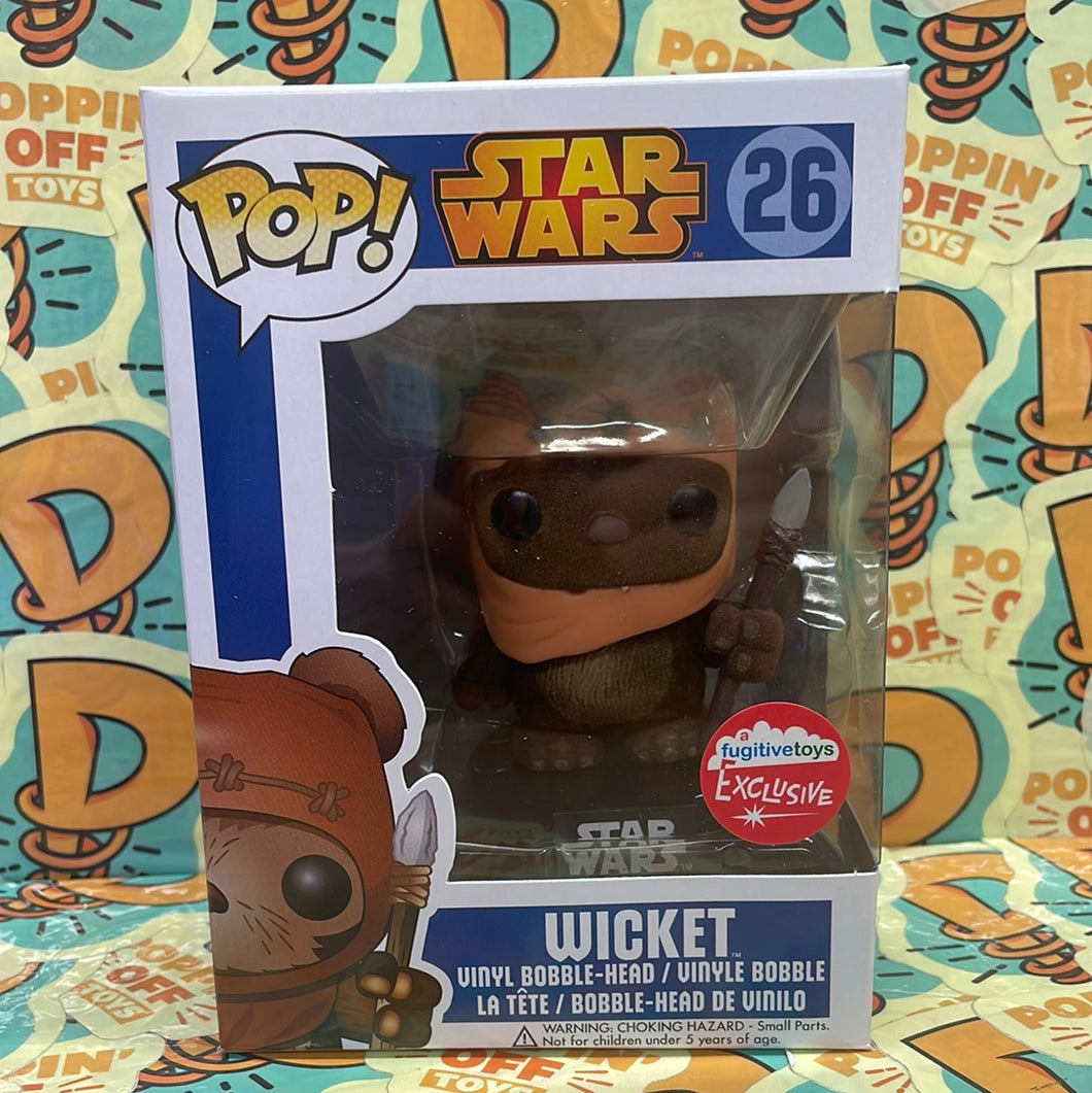 Flocked Wicket Star Wars Pop! Vinyl Figure (Fugitive Toys Exclusive) 