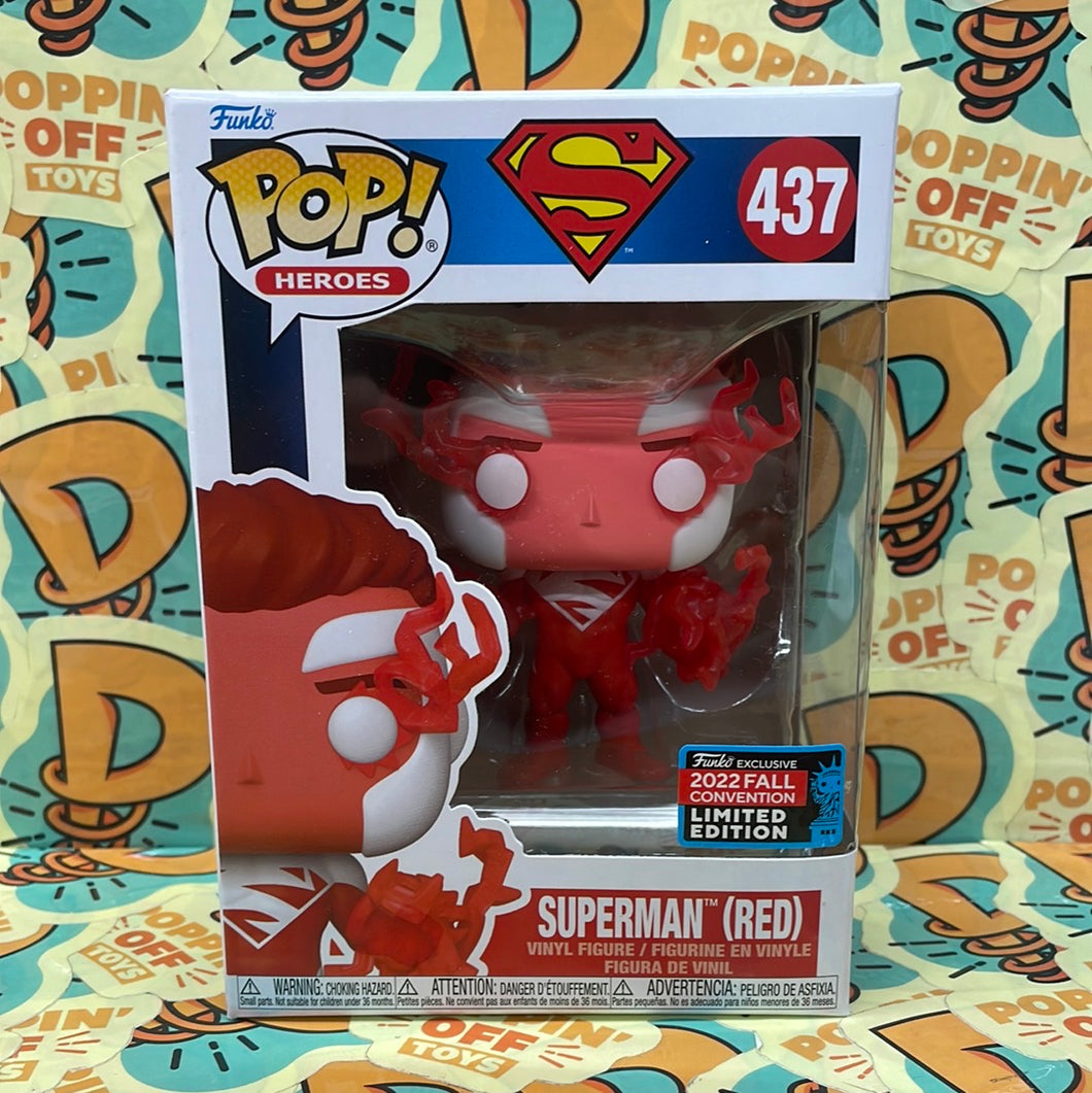 Pop! Heroes: Superman (Red) (2022 Fall Convention) 437