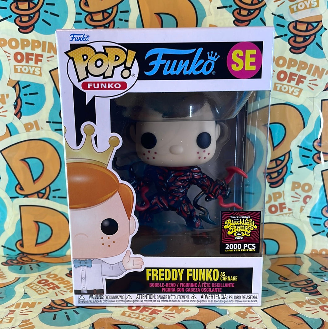 Pop! Funko: Freddy Funko as Carnage (Blacklight Battle) (2000 Pieces) SE