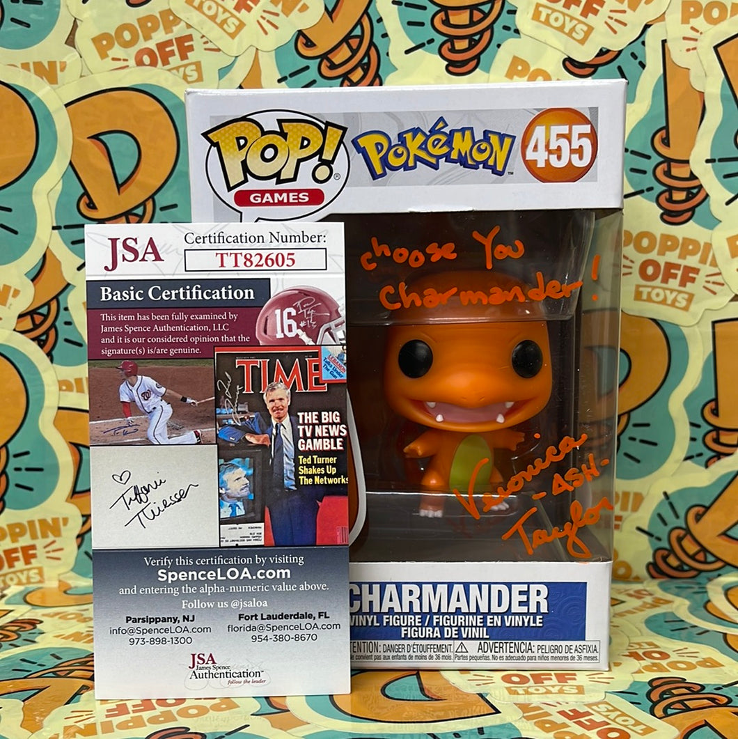 Pop! Games: Pokemon - Charmander (Signed by Veronica Taylor) (JSA Certified)