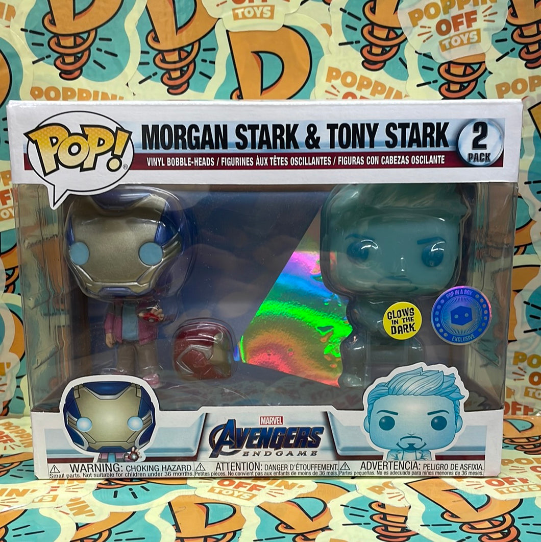 Pop! Marvel: Morgan & Tony Stark (GITD) (Pop In A Box Exclusive) (2-Pack)