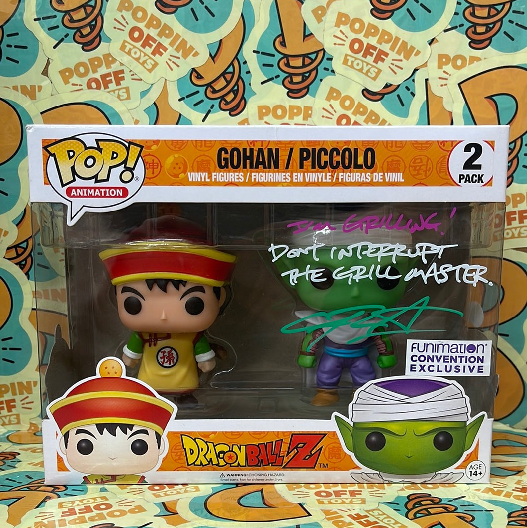 Pop! Animation: Dragon Ball Z - Gohan/ Piccolo (Funimation Exclusive) (2-Pack) Signed (JSA Certified)