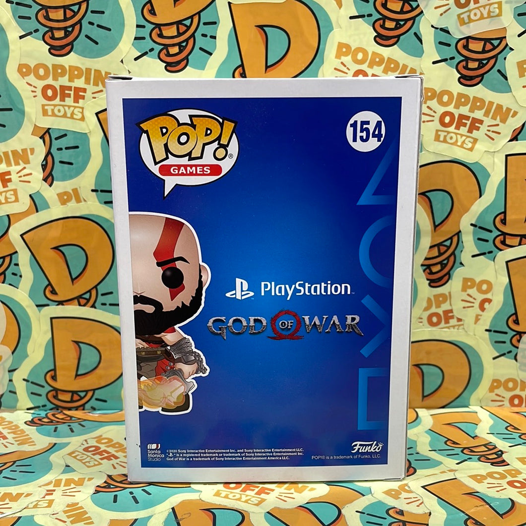  Funko Pop! God of War Kratos with The Blades of Chaos Exclusive  Figure 154 GITD Glow in The Dark : Toys & Games