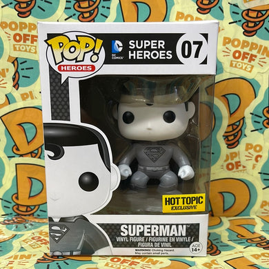 Pop! DC Heroes: Superman (B&W) (Hot Topic)