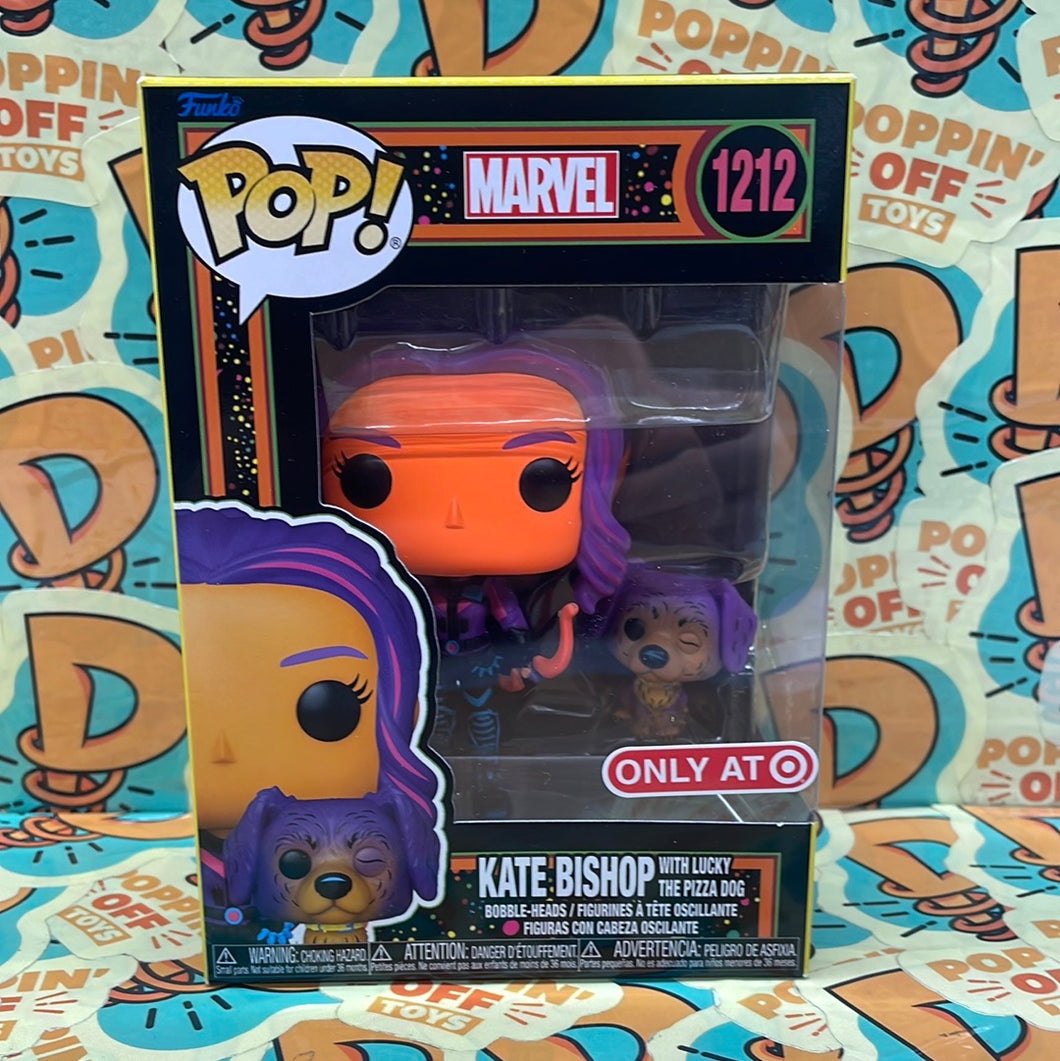 Pop! Marvel: Kate Bishop With Lucky Pizza Dog (Blacklight) (Target Exclusive) 1212