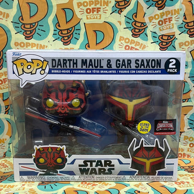 Pop! Star Wars: Darth Maul & Gar Saxon (Target Con Exclusive) (GITD) (2-Pack)