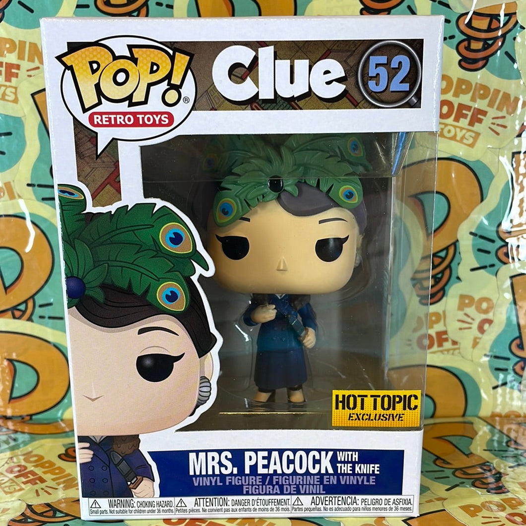 Pop! Retro Toys: Clue -Mrs. Peacock w/ The Knife (Hot Topic Exclusive) 52