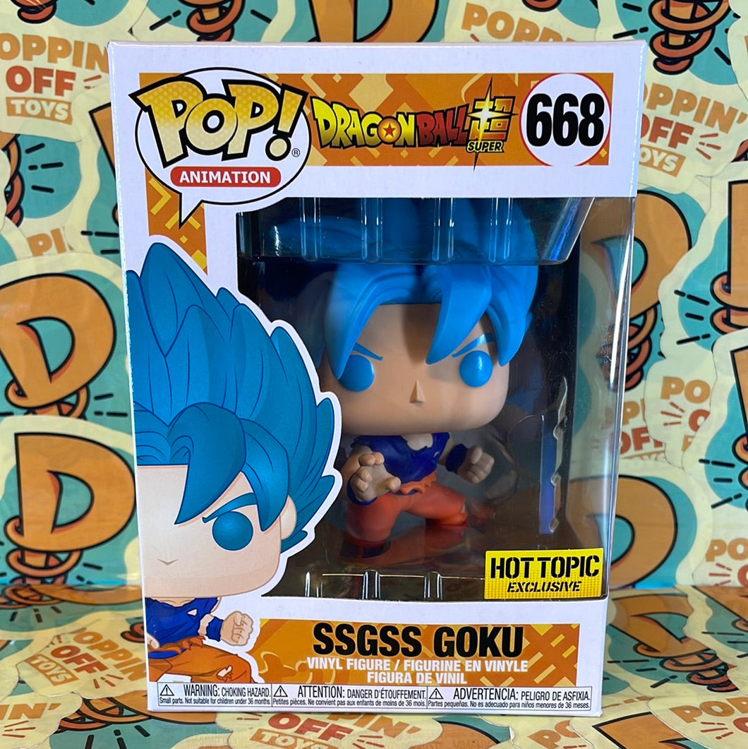 Boneco Funko POP! Animation - Dragon Ball Super: Goku SSGSS (Super Saiyajin  Blue) #668 - Bazaar Geek