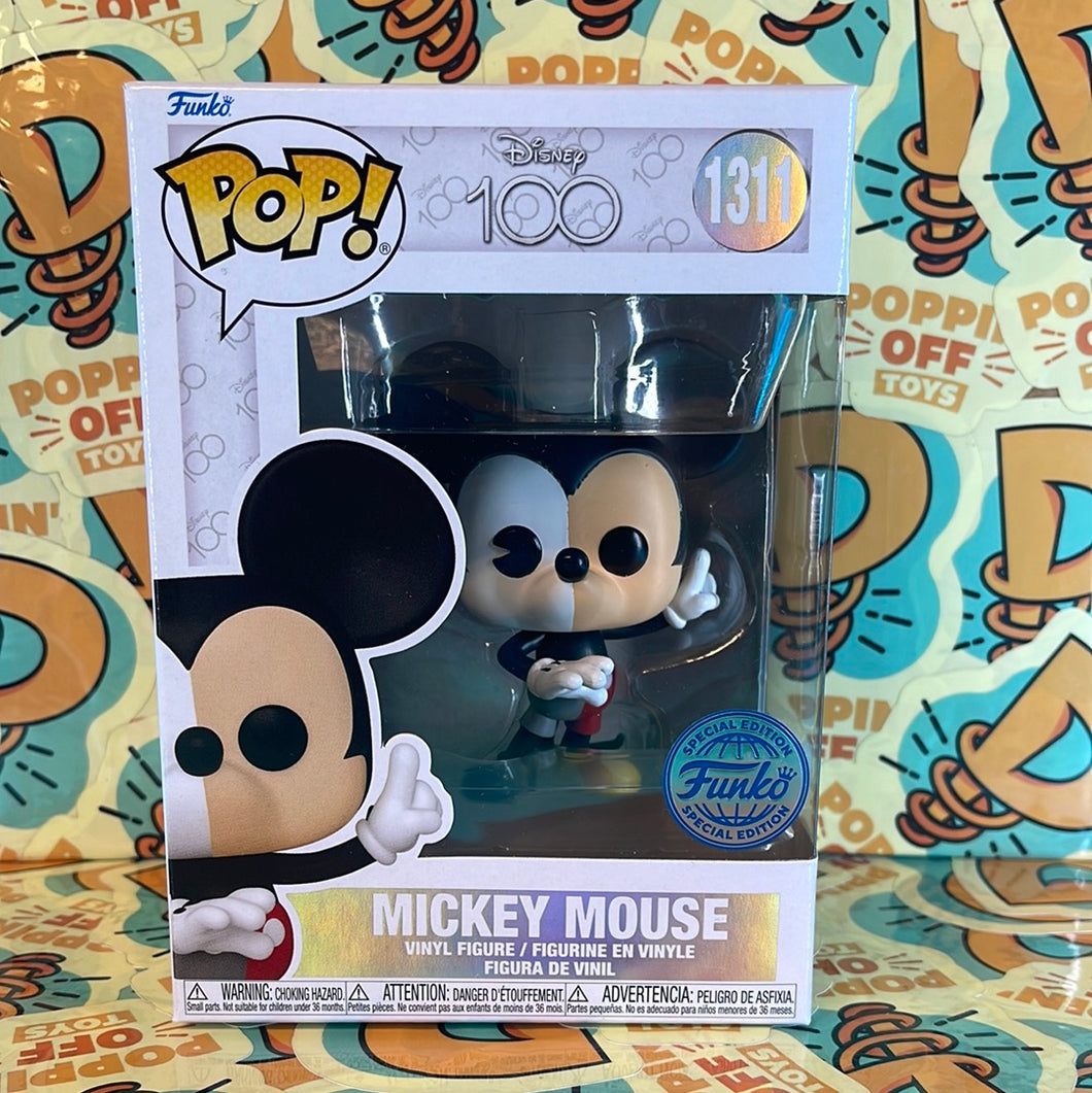 Pop! Disney 100: Mickey Mouse (Half B&W and Half Color)