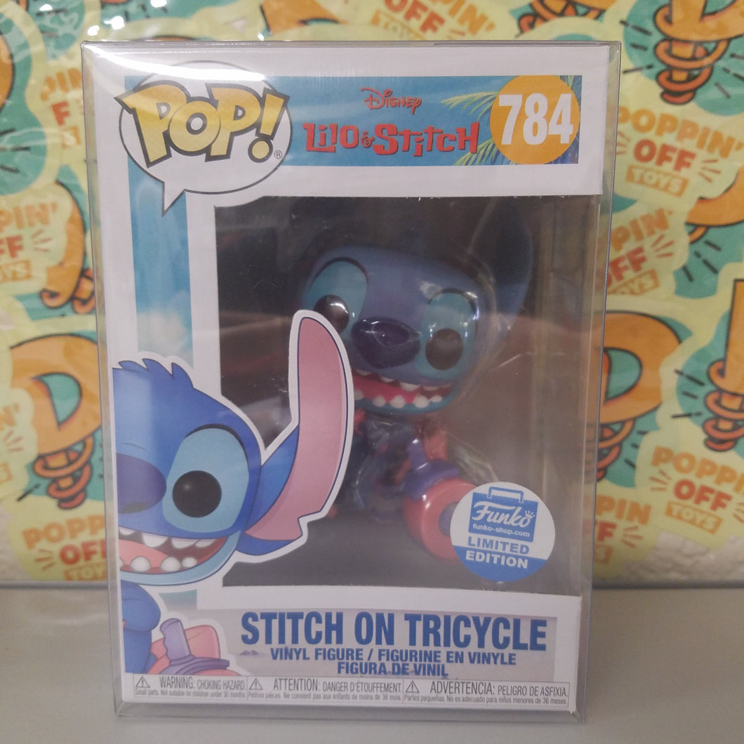 Pop! Disney: Lilo & Stitch- Stitch on Tricycle ( Funko Exclusive)
