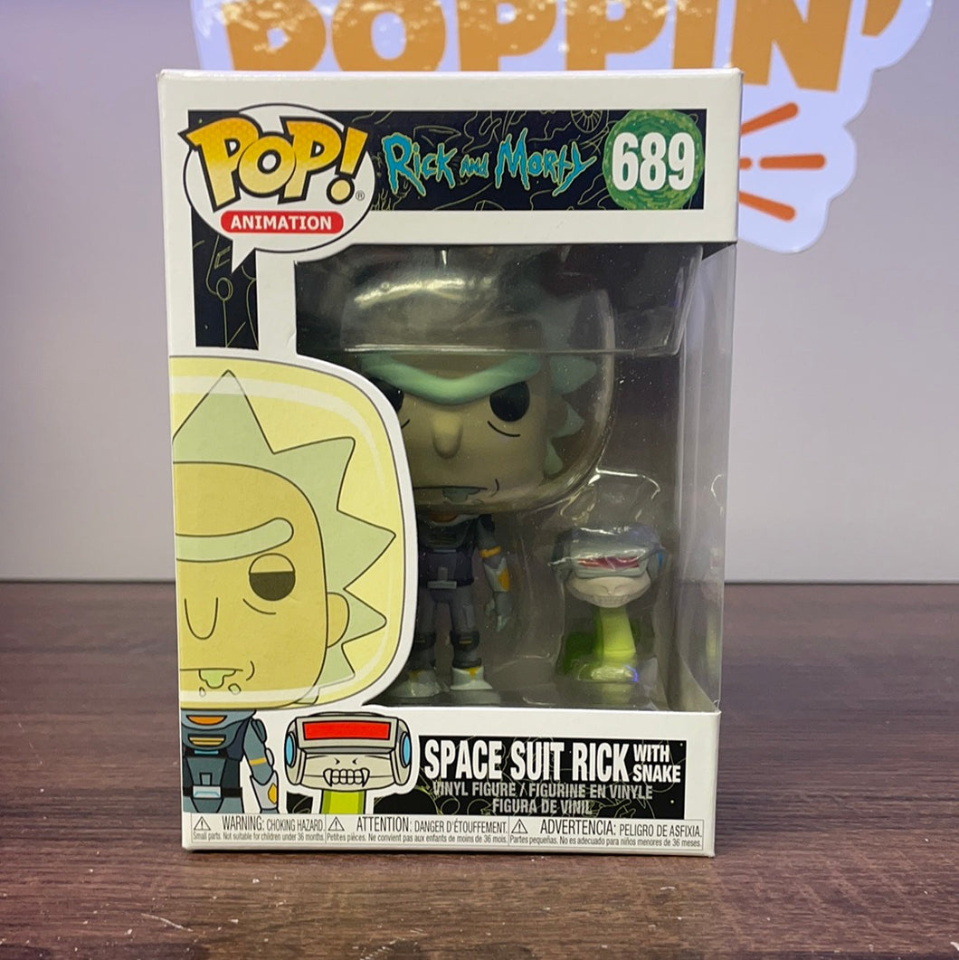 Pop! Animation: Rick and Morty –Space Suit Rick with Snake (In Stock) Vinyl Figure