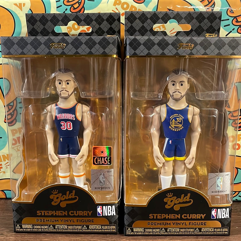 Funko Vinyl Gold 5 NBA: Warriors - Steph Curry with Chase 
