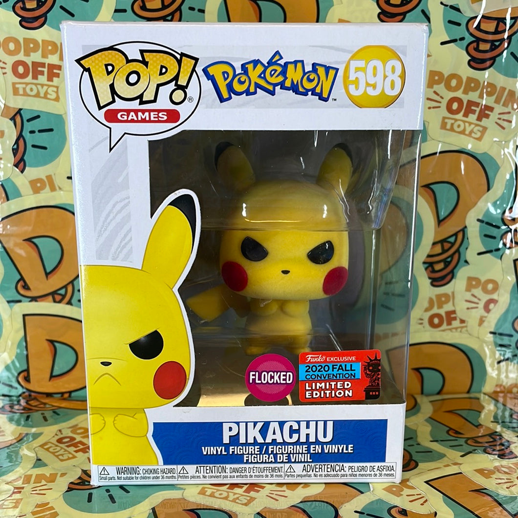 Pop! Games: Pokémon -Pikachu (Flocked) (2020 Fall Convention Exclusive) 598