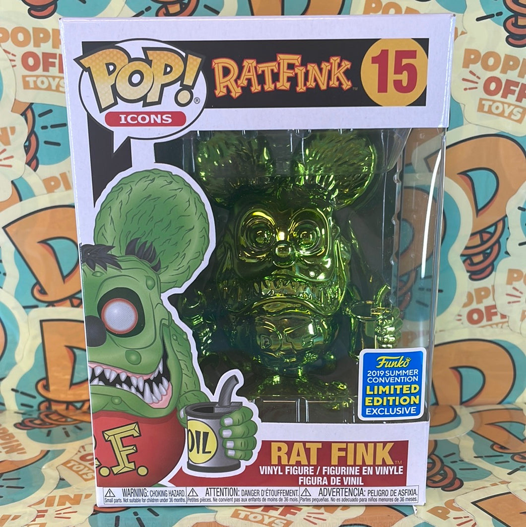 Pop! Icons: Rat Fink (Green Chrome)(2019 Summer Convention Exclusive) 15