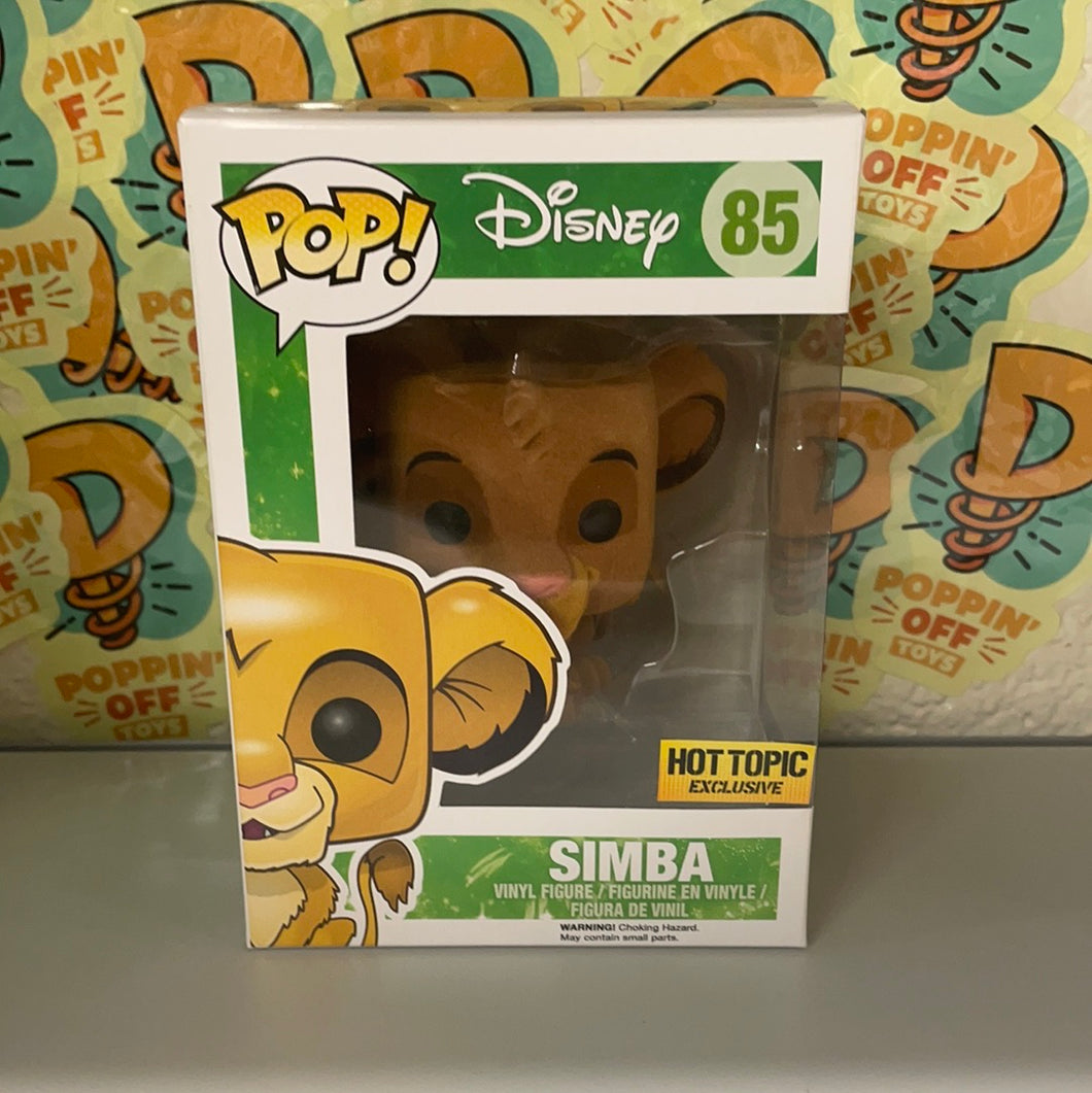 Pop! Disney: The Lion King- Simba (Hot Topic Flocked)