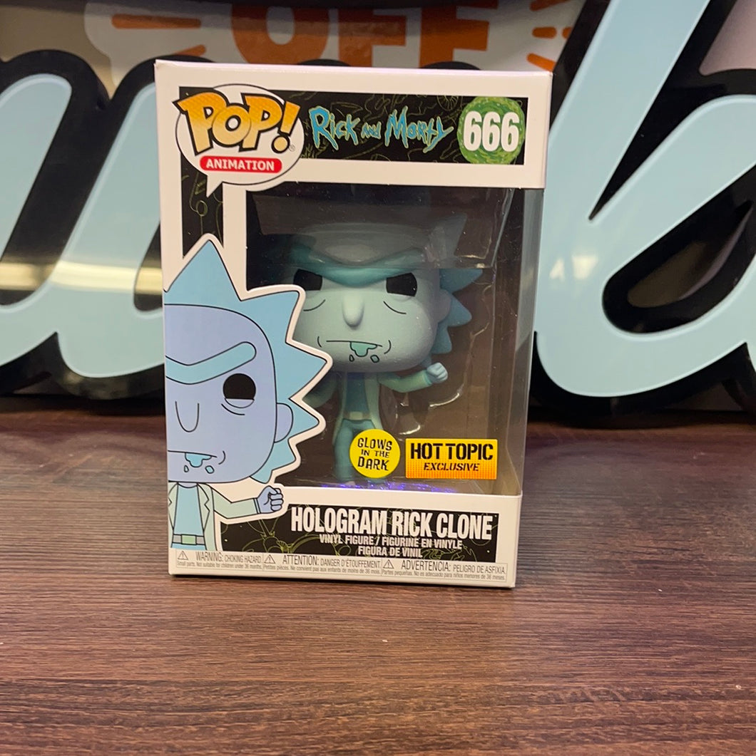 Pop! Animation: Rick and Morty – Hologram Rick Clone(GITD Hot Topic Exclusive) (In Stock) Vinyl Figure