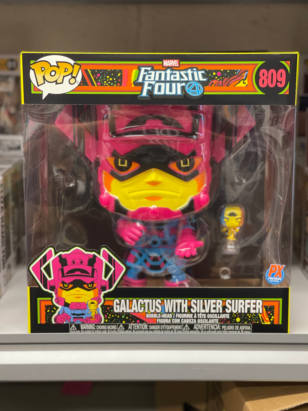 Pop! Marvel: 10” Blacklight Galactus w/Silver Surfer