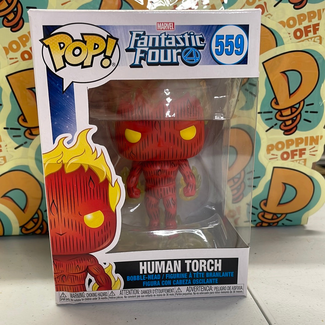 Pop! Marvel: Fantastic Four – Human Torch (In Stock) Vinyl Figure
