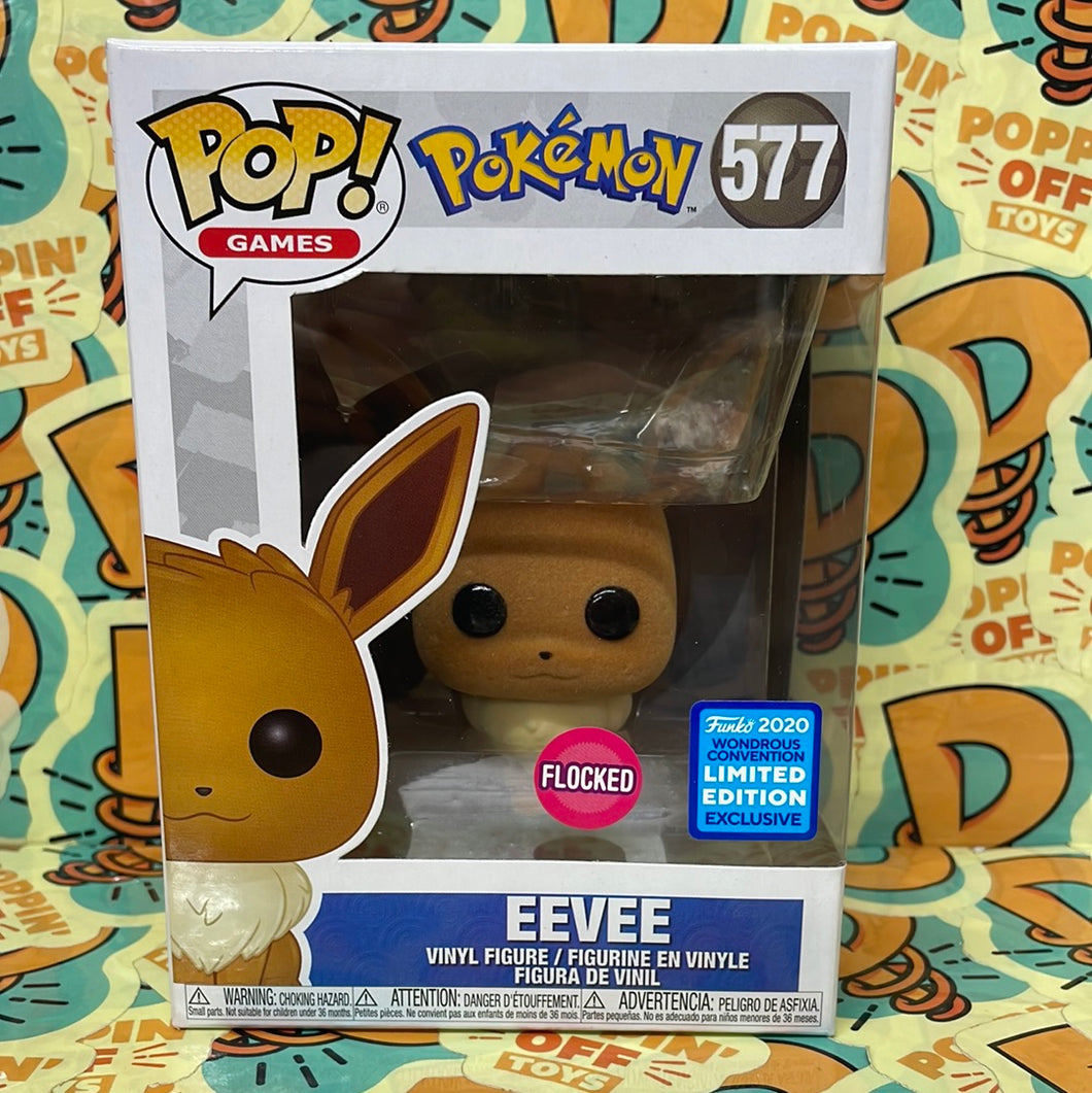 Pop! Games: Eevee (Flocked) (2020 Wonderous Convention Exclusive) 577