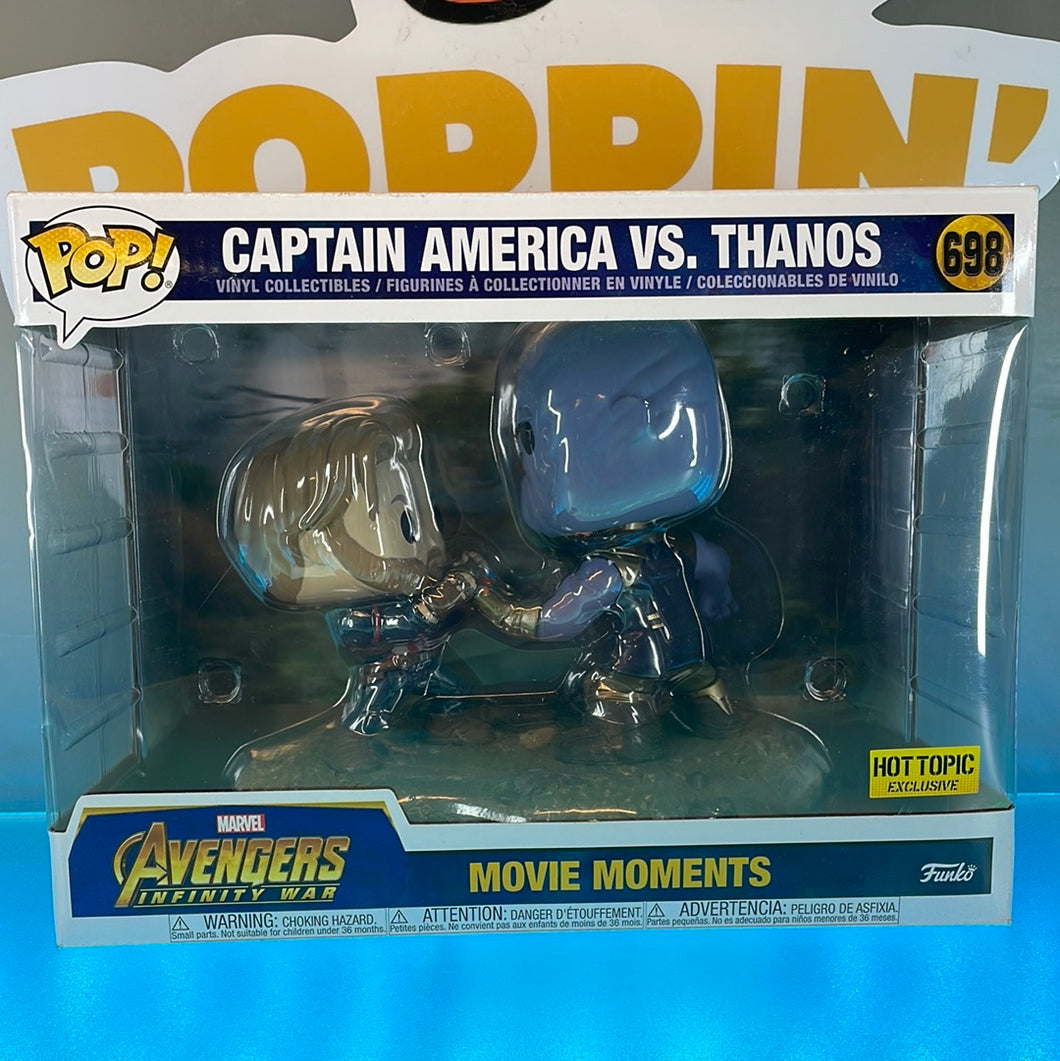 Funko Pop! Movie Moments Marvel Avengers Infinity War 698 Captain America  VS. Thanos (Hot Topic Exclusive)