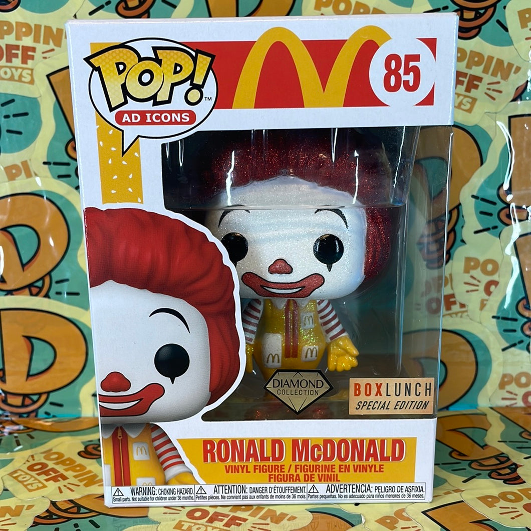 Pop! Ad Icons: McDonalds -Ronald McDonald (Diamond Collection) (Box Lunch Special Edition) 85