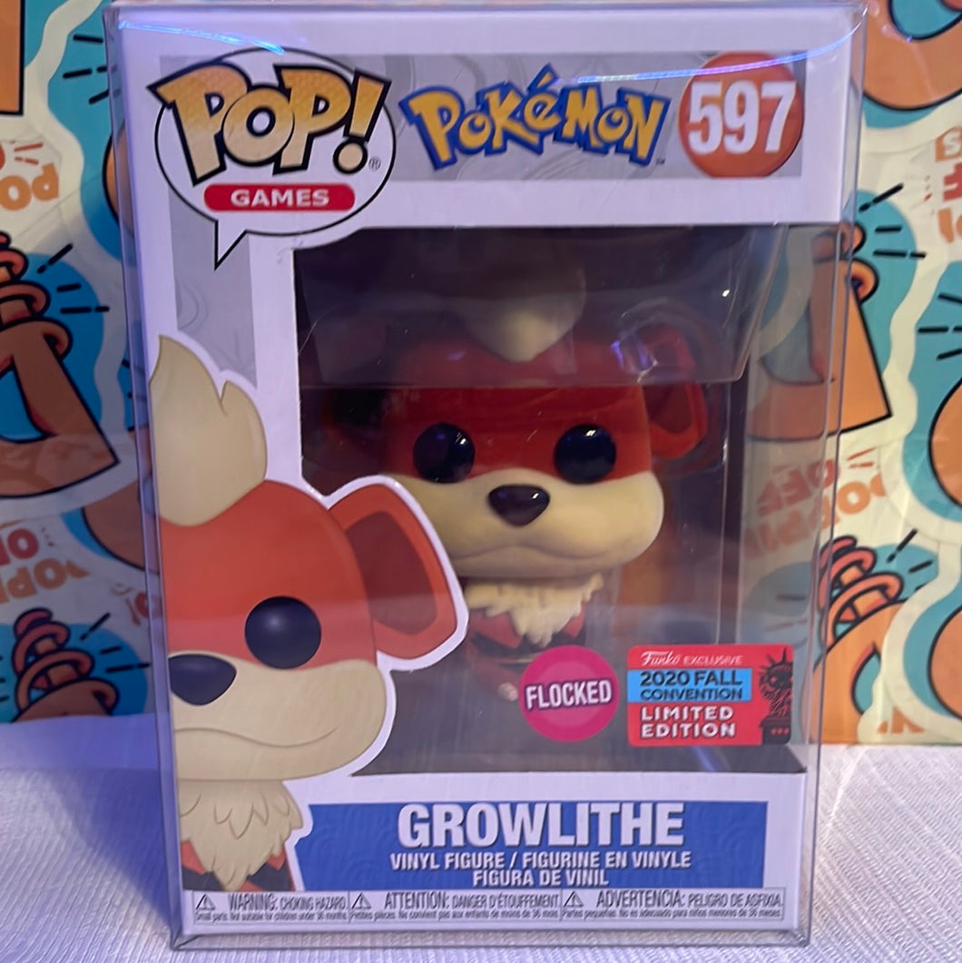 Pop! Games: Pokemon- Growlithe (2020 Fall Convention Flocked)
